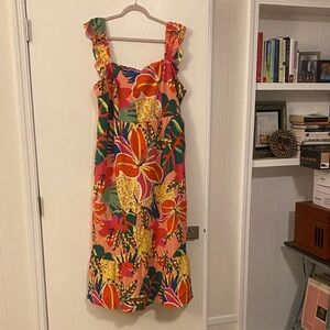 SHEIN Multicolor Floral Midi Dress